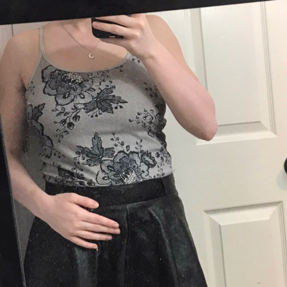 Floral Express Tank Top, Lace Pattern